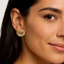 Arete Precolombino baño en oro de 24K Q32