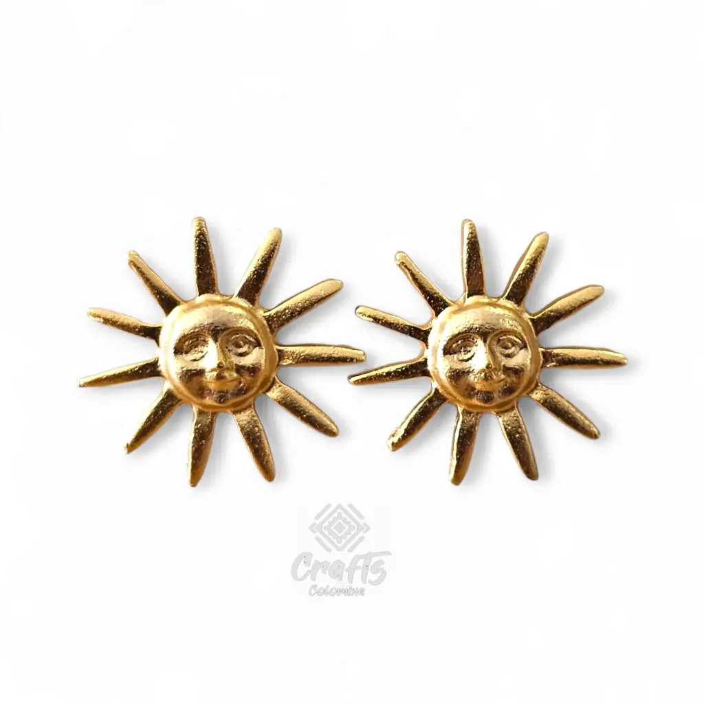 Arete Precolombino baño en oro de 24K Q33