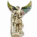 Escultura San Gabriel Arcángel en Resina Pintado a Mano 30 cms  