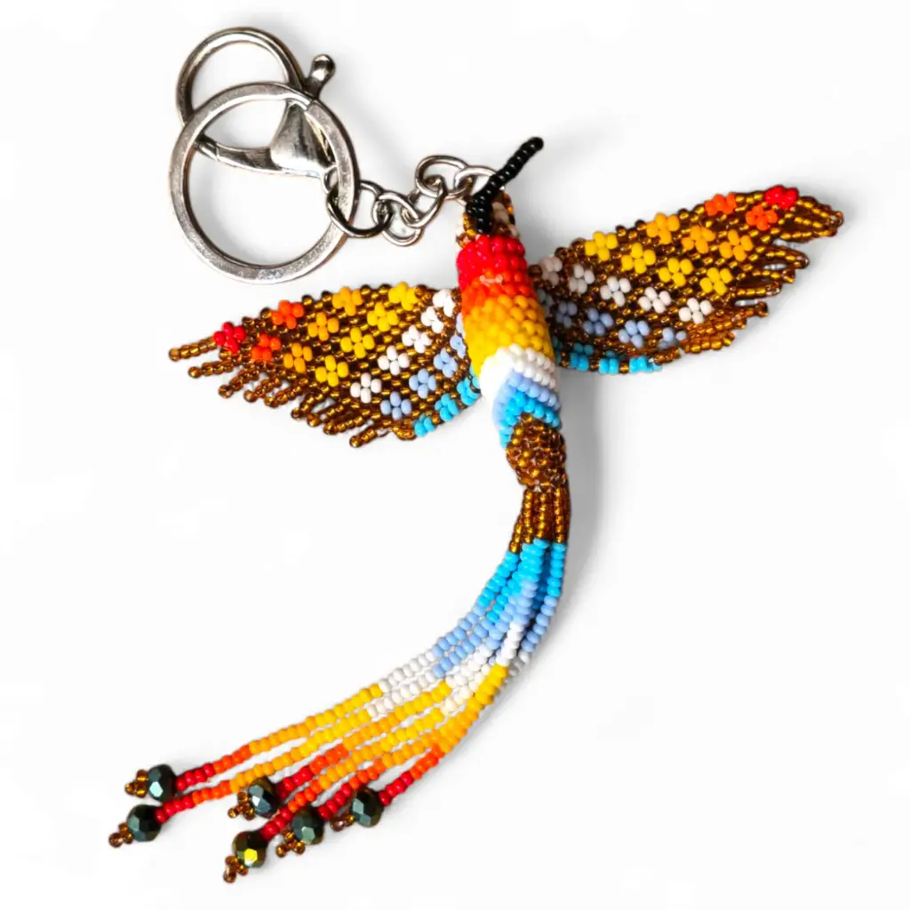 Llavero Colibrí Embera Mostazilla - LE2