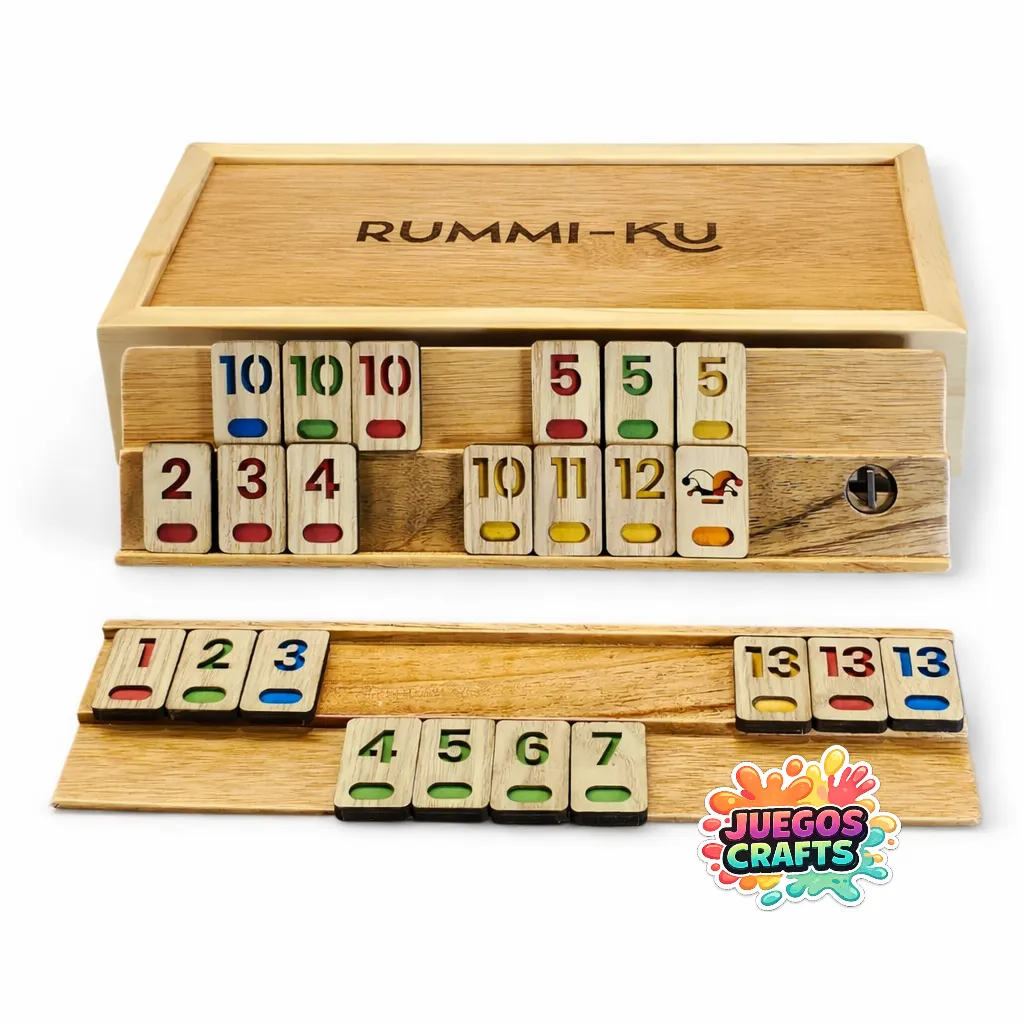 Rummy Ku (Rummy Q) El Clásico de Estrategia en Madera