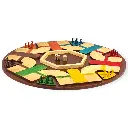 Parqués 2D Seis (6) Puestos en Madera Artesanal – Juego de Mesa de Lujo 