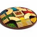 Parqués 3D Cuatro (4) Puestos en Madera Artesanal – Juego de Mesa de Lujo  