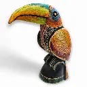 Figura Tucán de Madera enchapado en Tamo T-2