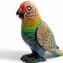 Figura de Loro de Madera enchapado en Tamo T-3 