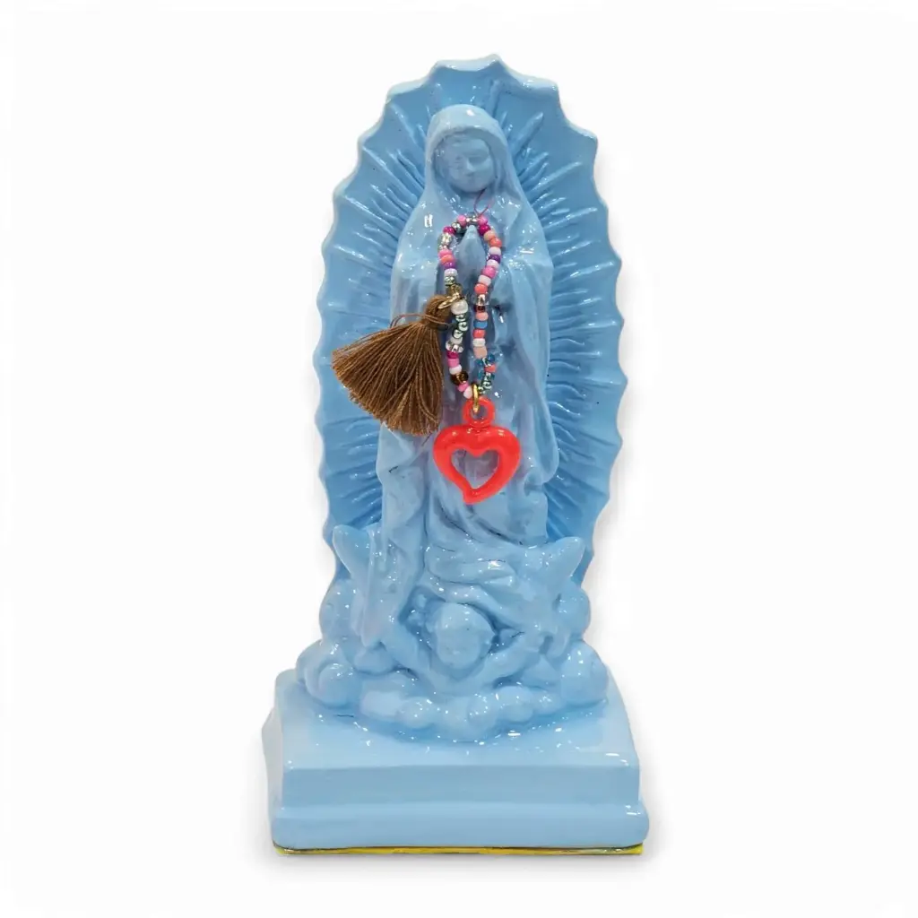 Vírgen de Guadalupe Colores Pequeña (Azul Cielo)