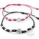 Dos Pulseras Manilla San Benito Hilo Rojo e Hilo Negro Plata 925  P-6 