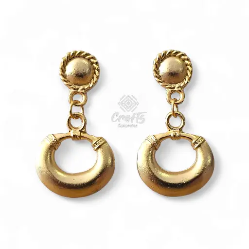 Arete Precolombino baño en oro de 24K Q26