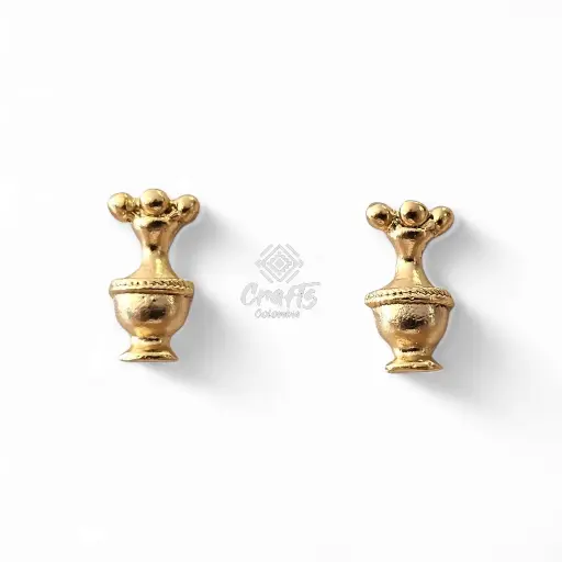 Arete Precolombino baño en oro de 24K Q35