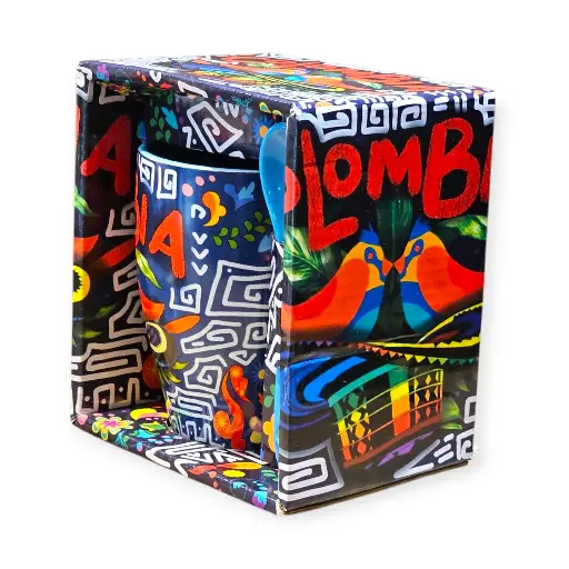 Mug Colombia con Cuchara en Caja de Regalo - M2