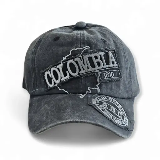 Gorra Beisbolera Colombia Gris Ceniza