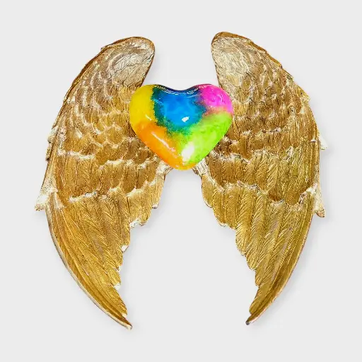 Corazón Alado en Resina