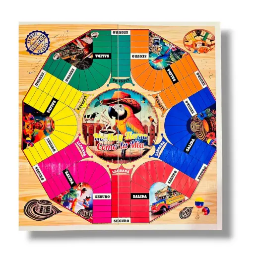 Parqués Plegable Magnético 6 y 4 Puestos Doble Cara - Grande PM2