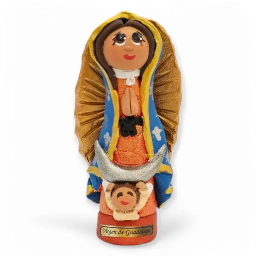 Virgen de Guadalupe mini en cerámica