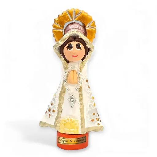Virgen de Fátima mini en cerámica 