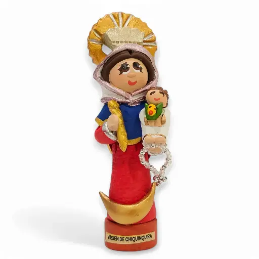 Virgen de Chiquiquirá mini en cerámica  