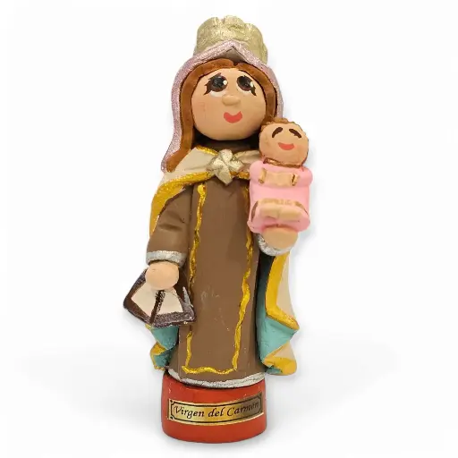 Virgen del Cármen mini en cerámica