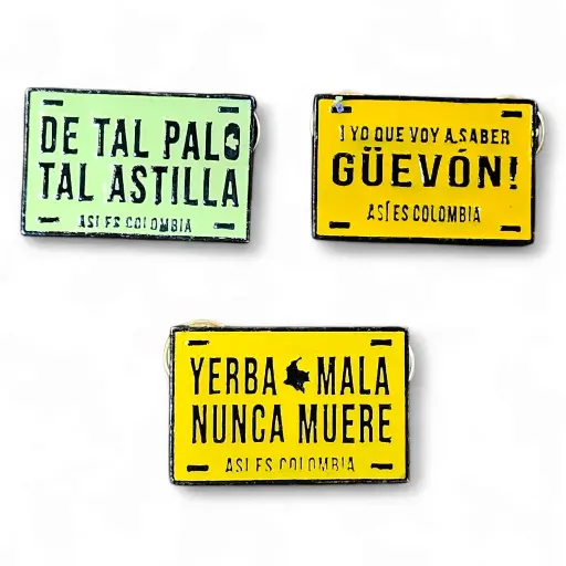 Set x 3 Pines Metálicos Colombia P-9