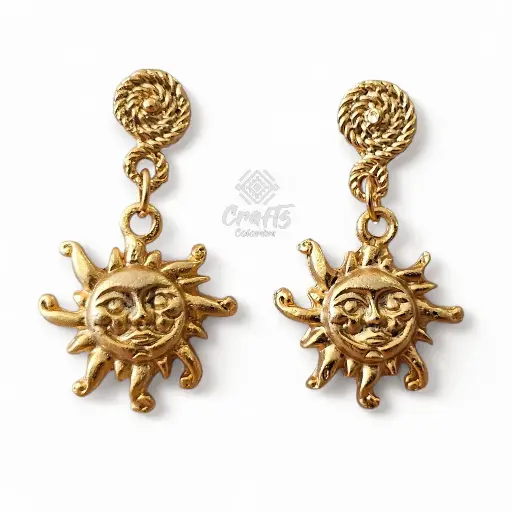 Arete Precolombino baño en oro de 24K Q11