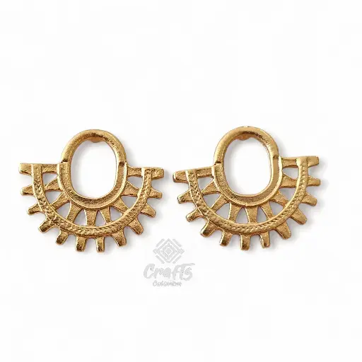 Arete Precolombino baño en oro de 24K Q13