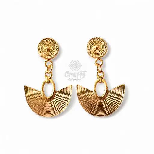 Arete Precolombino baño en oro de 24K Q12