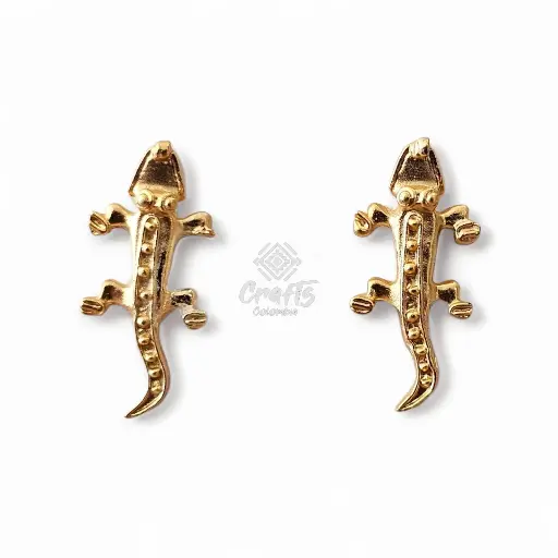 Arete Precolombino baño en oro de 24K Q16